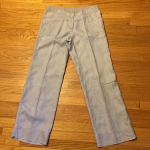 J.Jill 100% Linen Pull on Pants With Pockets. Size 8